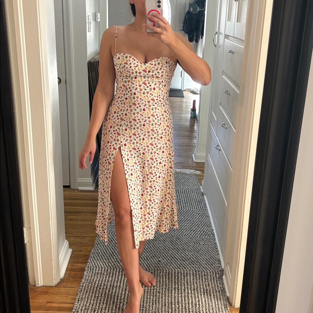 Reformation linen midi dress